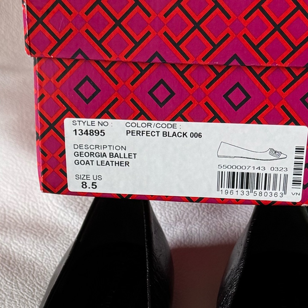 Tory Burch Perfect Black Georgia Ballet Flats